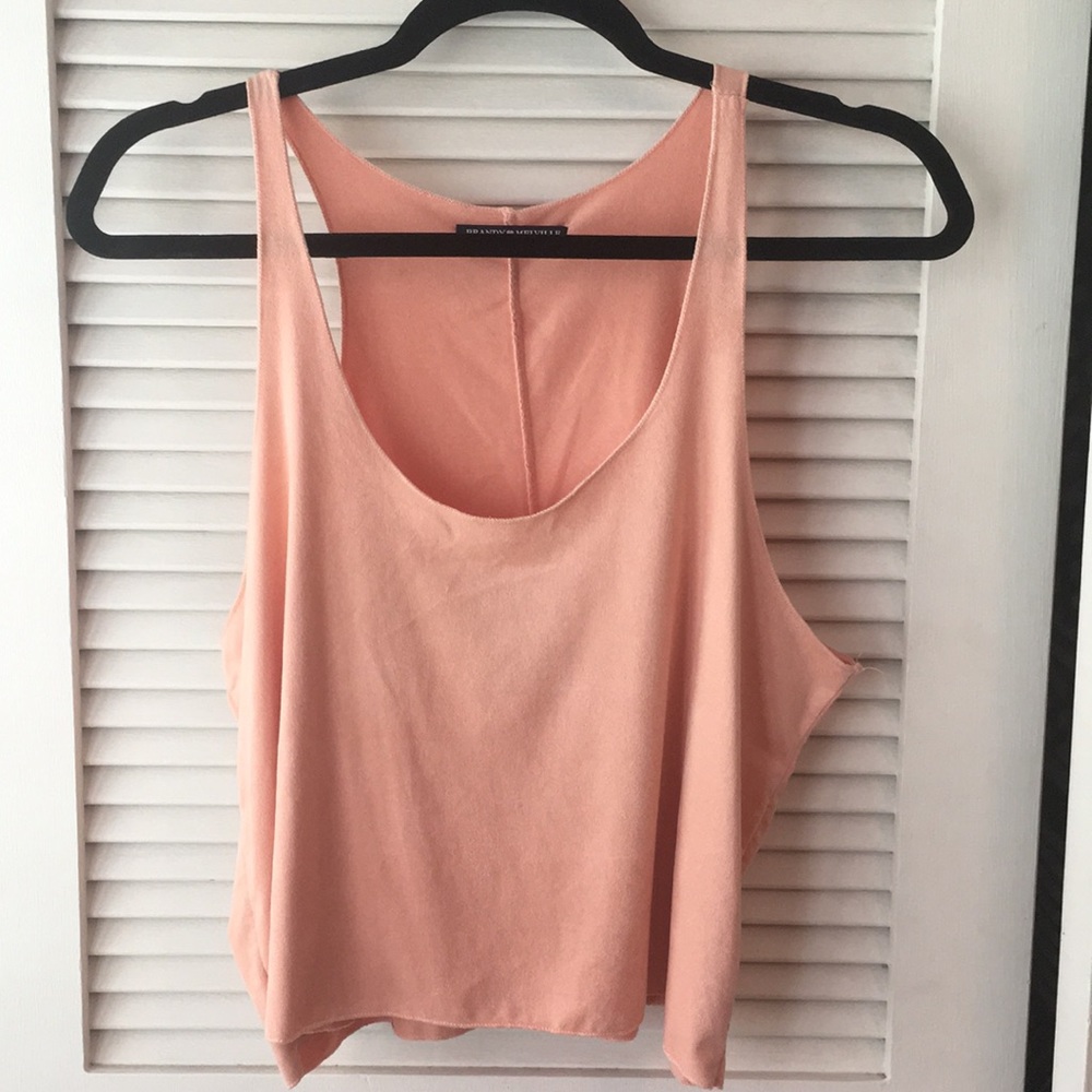 Brandy Melville Pink Suede Crop Tank!